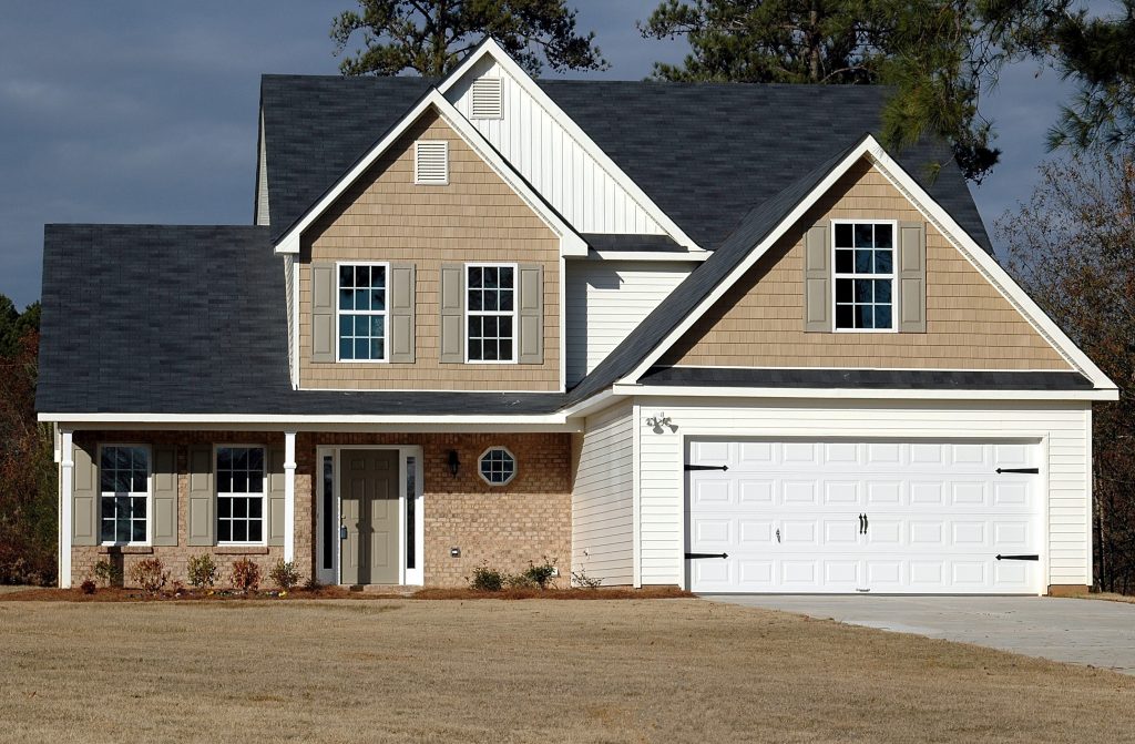 Freshly painted residential home exterior