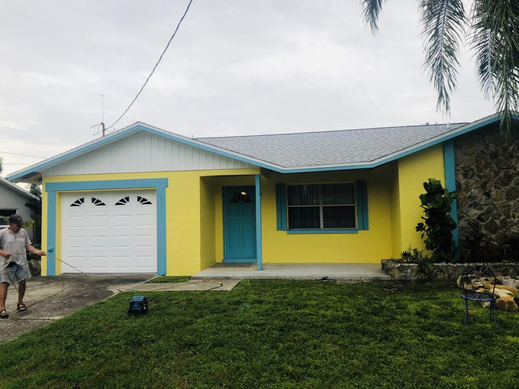 Residential house after exterior painting